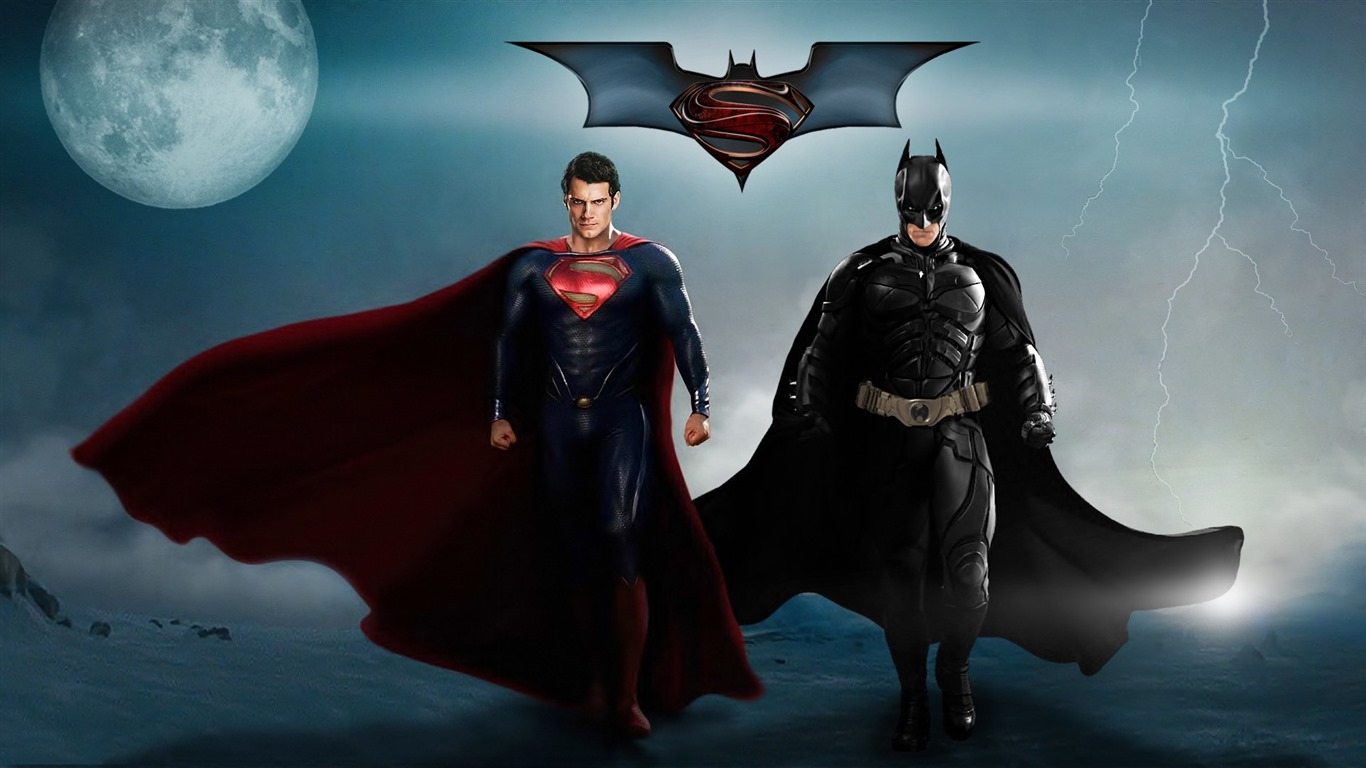 фильм HD обои Рассвет Справедливости, 2016: Бэтмен против Супермена #2 - 1366x768