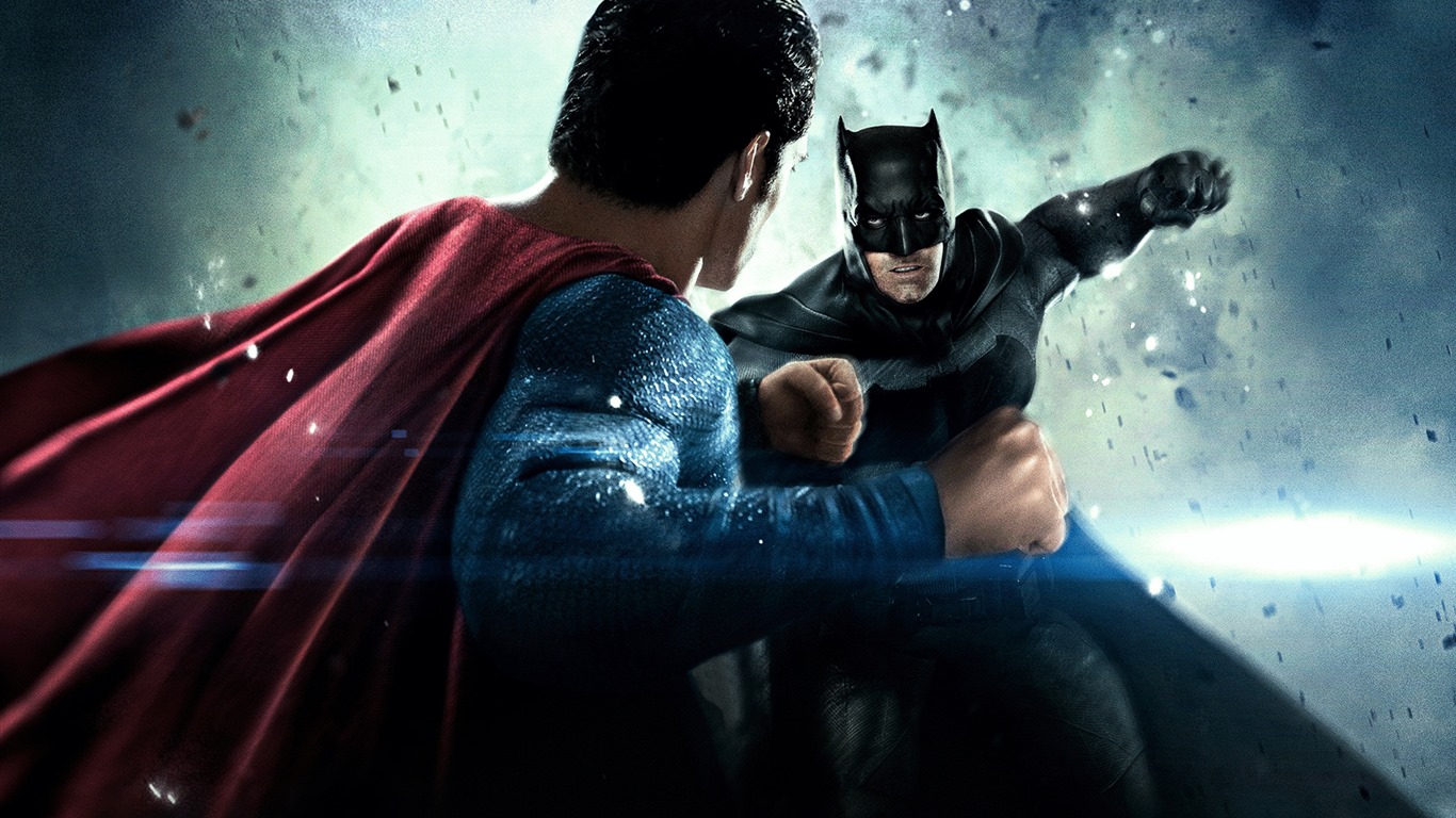 фильм HD обои Рассвет Справедливости, 2016: Бэтмен против Супермена #6 - 1366x768
