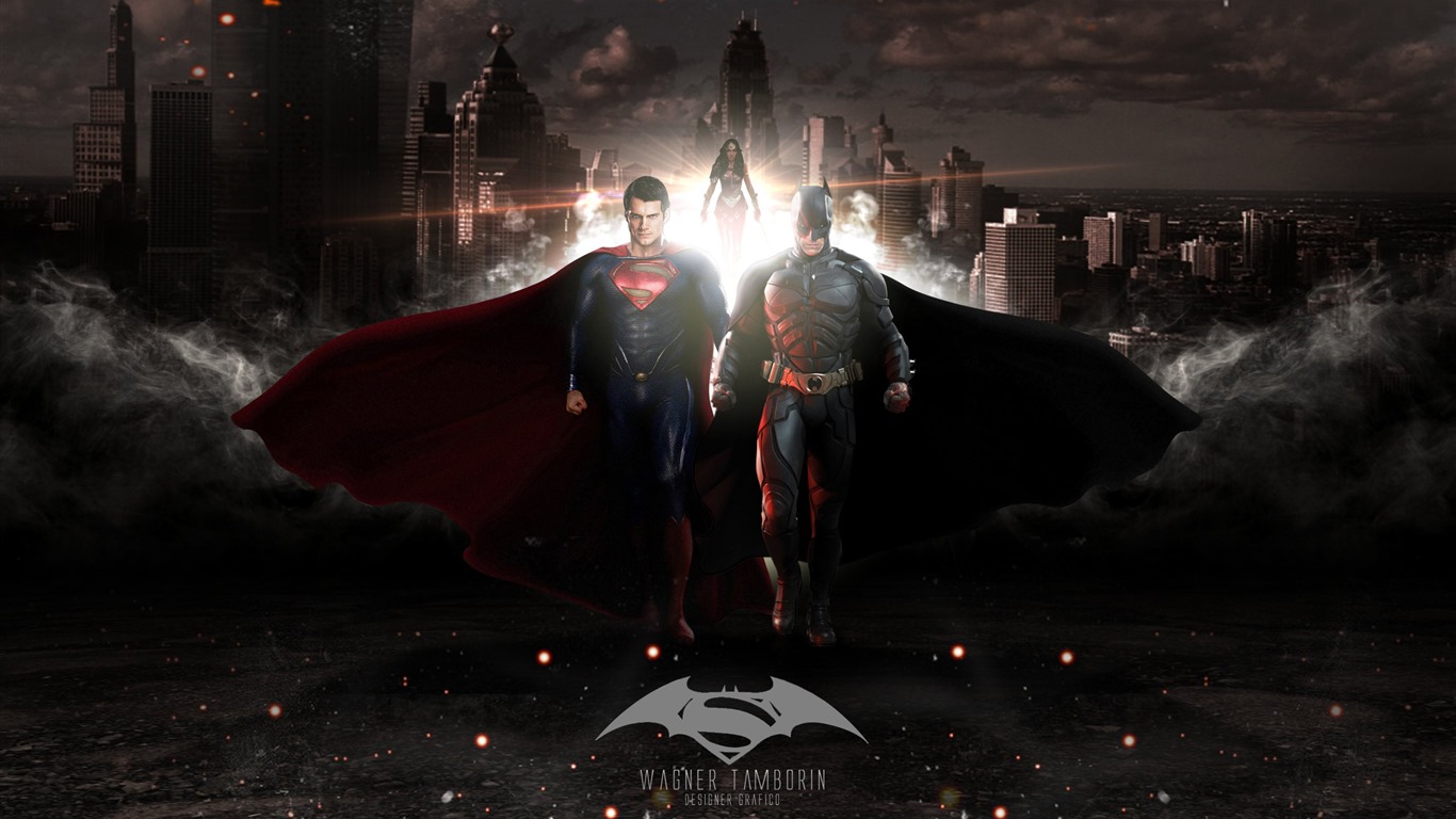 фильм HD обои Рассвет Справедливости, 2016: Бэтмен против Супермена #10 - 1366x768