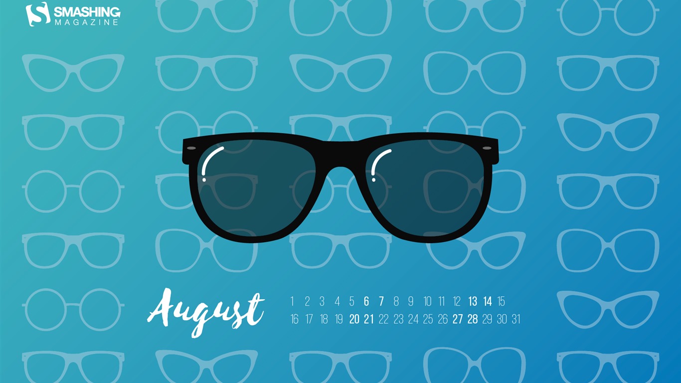 Август 2016 обои календарь (2) #16 - 1366x768