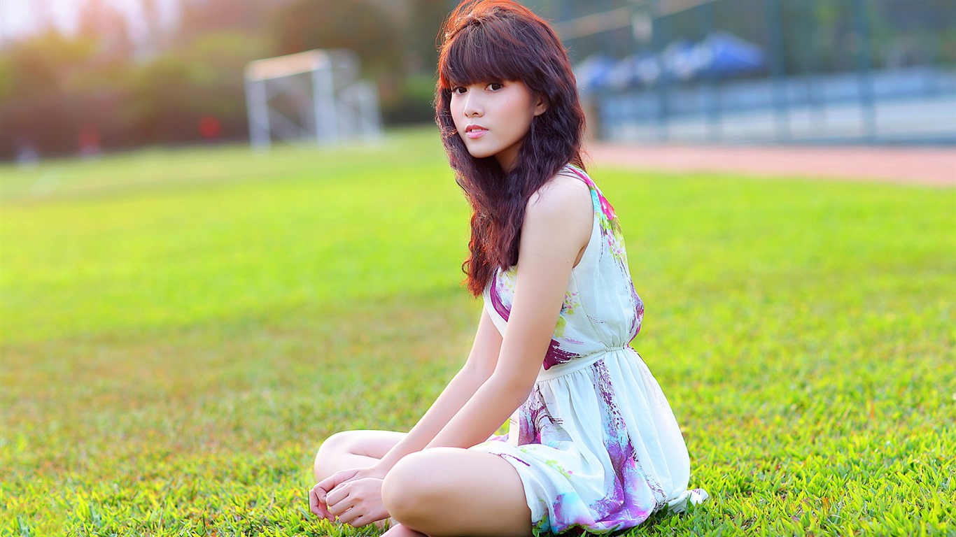 순수하고 사랑스러운 젊은 아시아 여자의 HD 월페이퍼 컬렉션 (3) #16 - 1366x768
