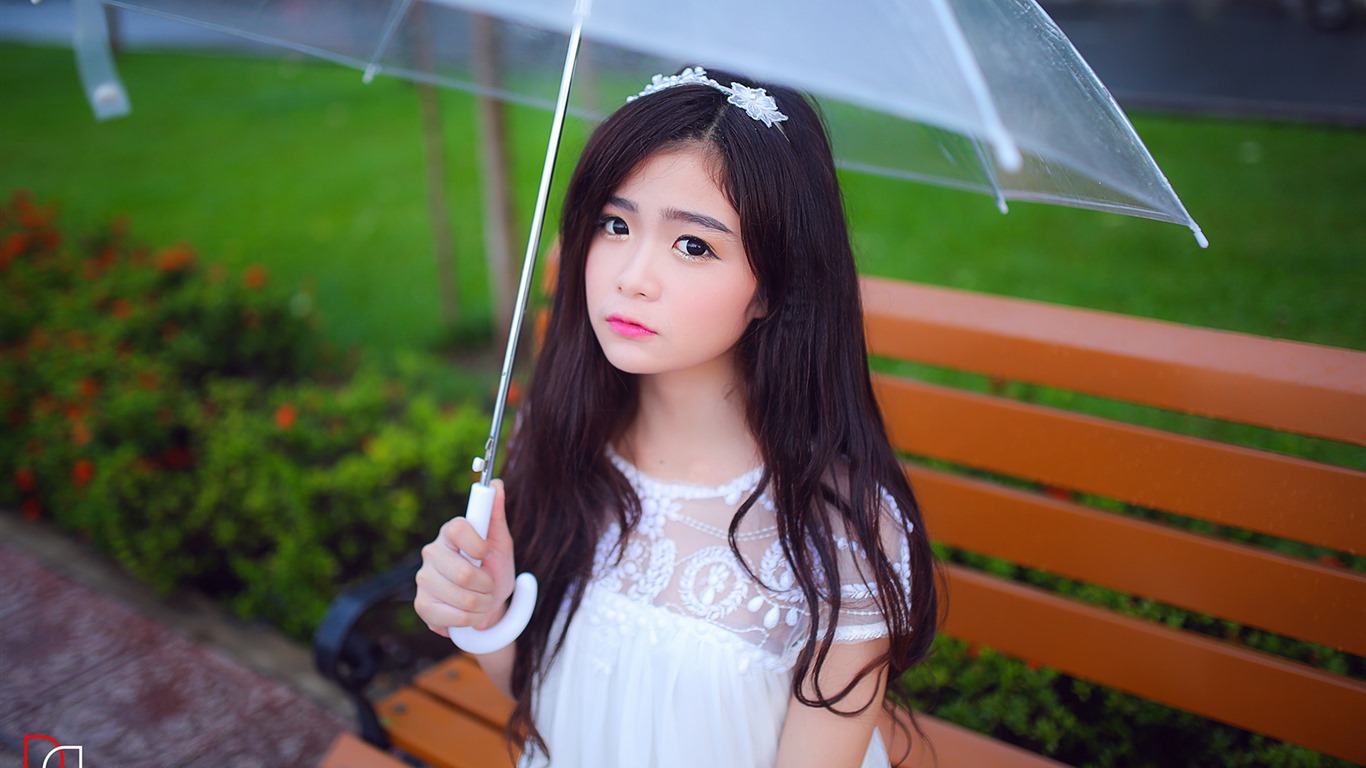 Pure and lovely young Asian girl HD wallpapers collection (3) #20 - 1366x768