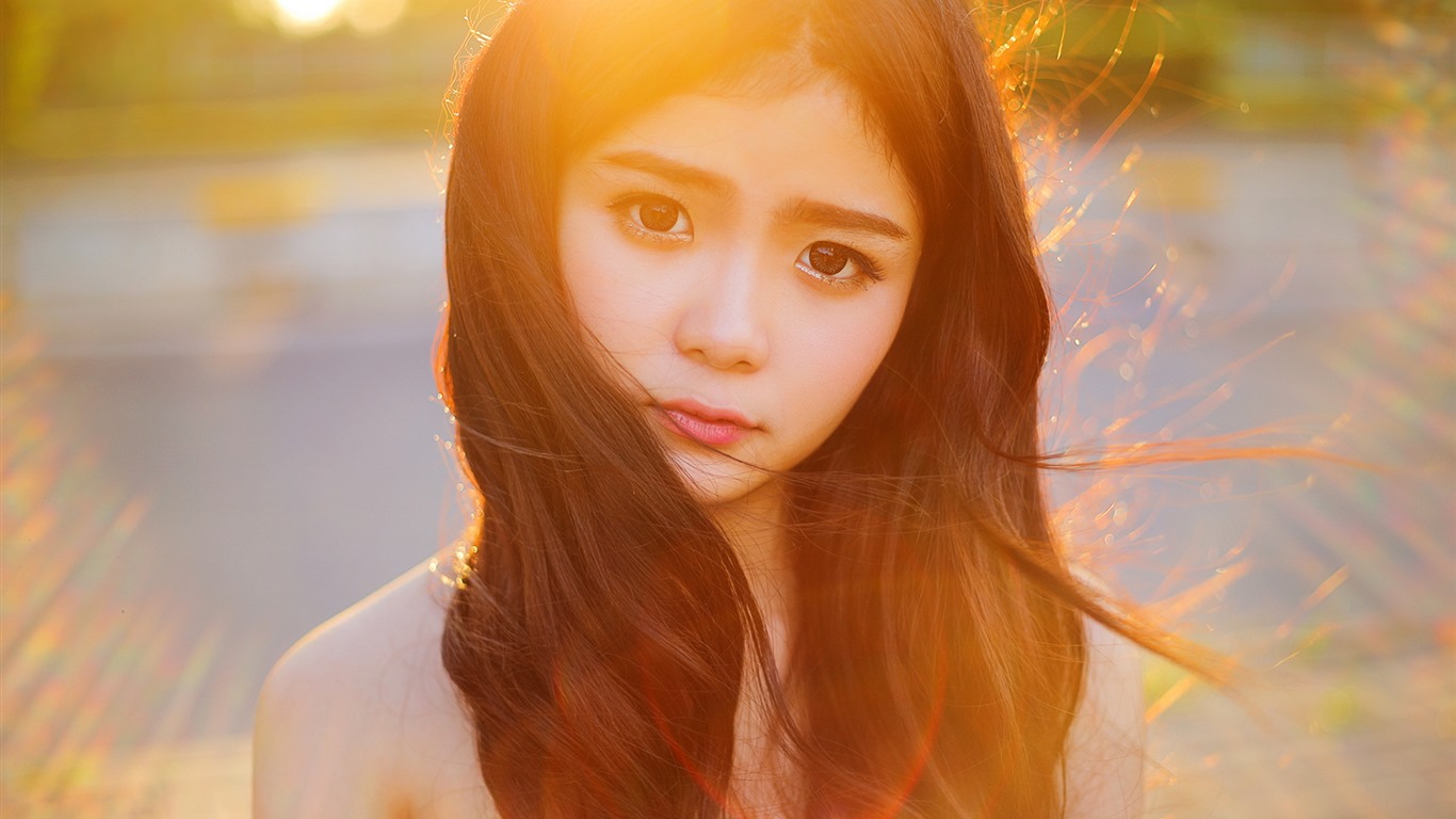 Pure and lovely young Asian girl HD wallpapers collection (3) #21 - 1366x768
