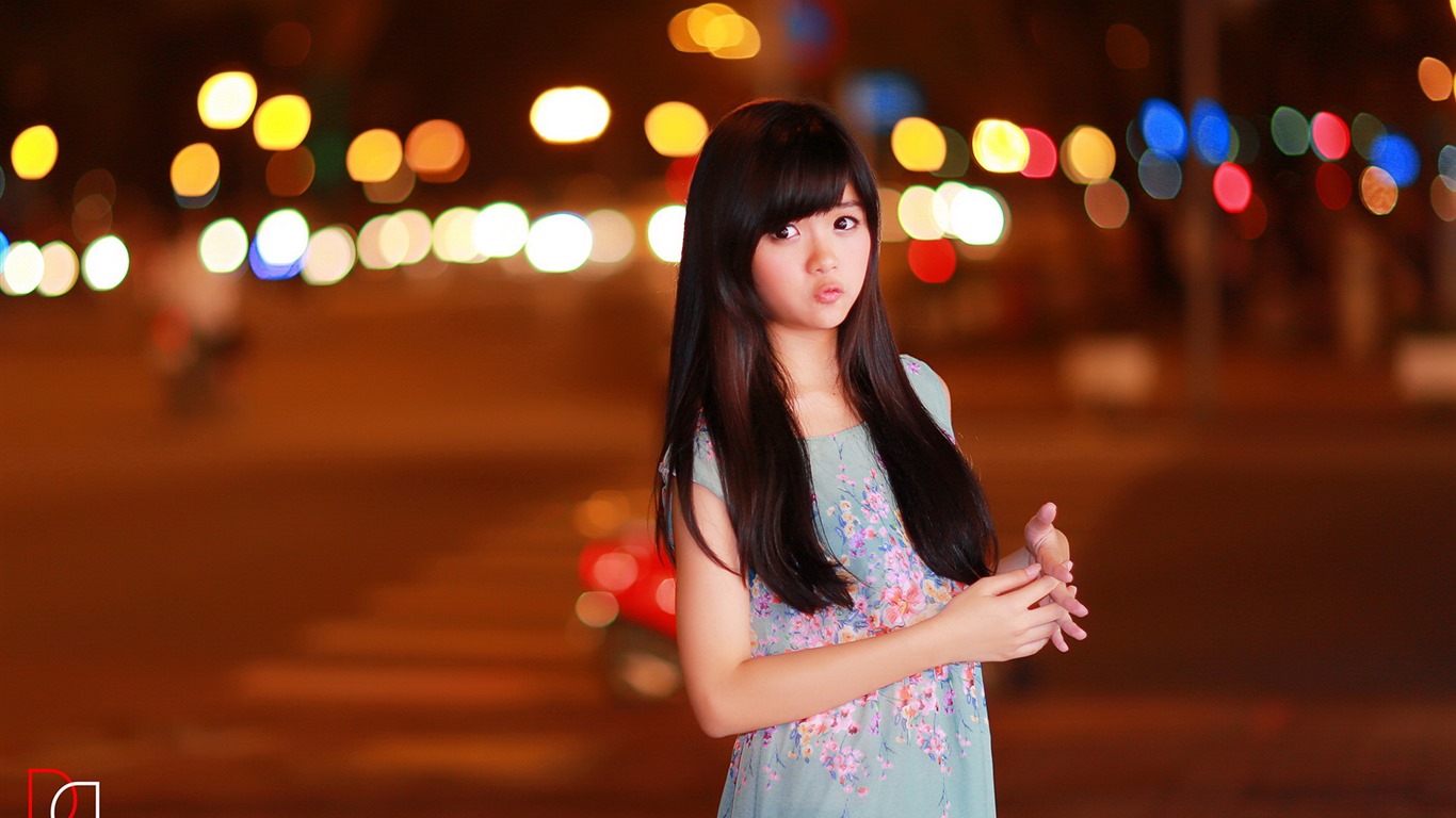 순수하고 사랑스러운 젊은 아시아 여자의 HD 월페이퍼 컬렉션 (3) #27 - 1366x768