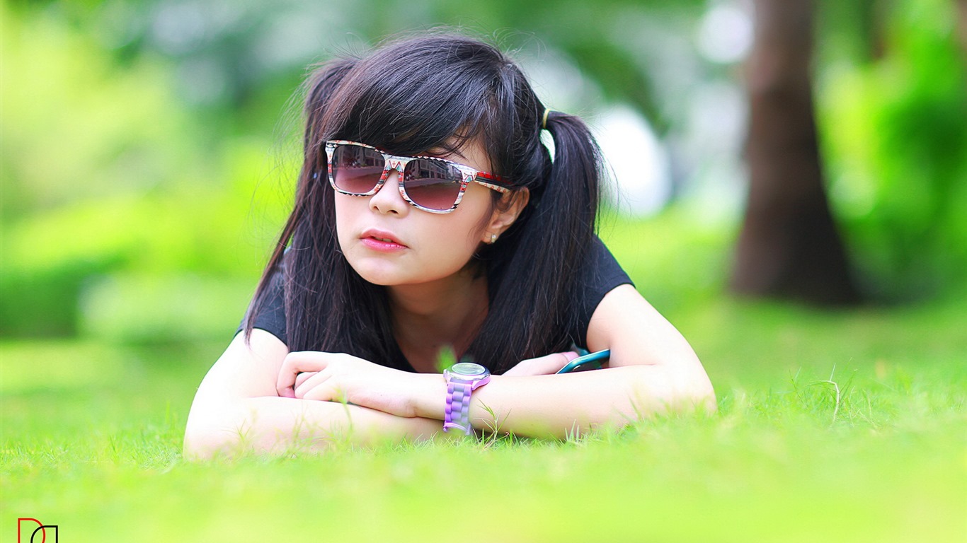 순수하고 사랑스러운 젊은 아시아 여자의 HD 월페이퍼 컬렉션 (3) #35 - 1366x768