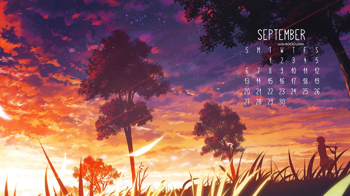 De septiembre de fondo de pantalla de calendario el año 2016 (1) #3 - 1366x768