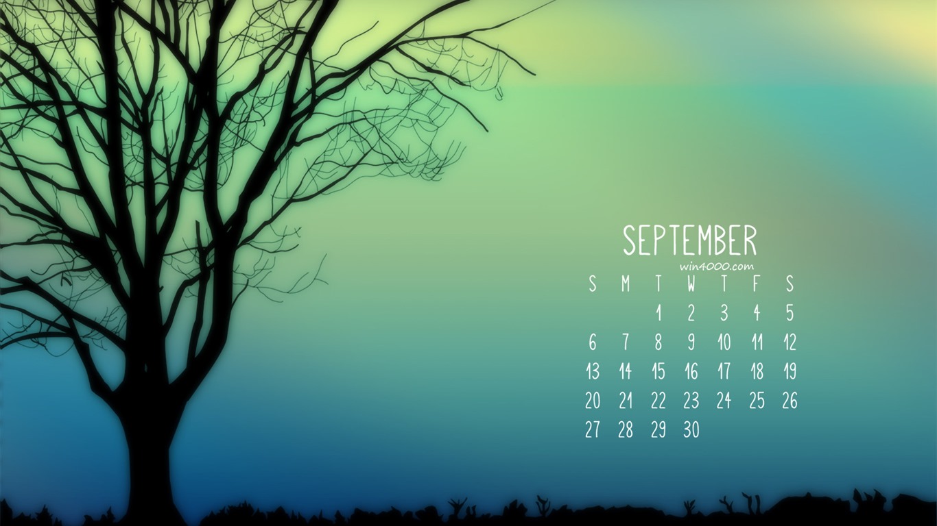 De septiembre de fondo de pantalla de calendario el año 2016 (2) #5 - 1366x768