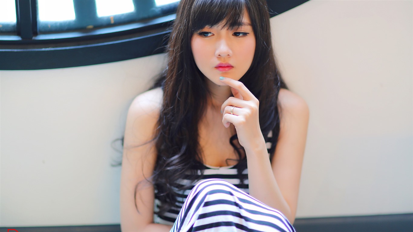 清纯可爱年轻的亚洲女孩 高清壁纸合集(四)8 - 1366x768