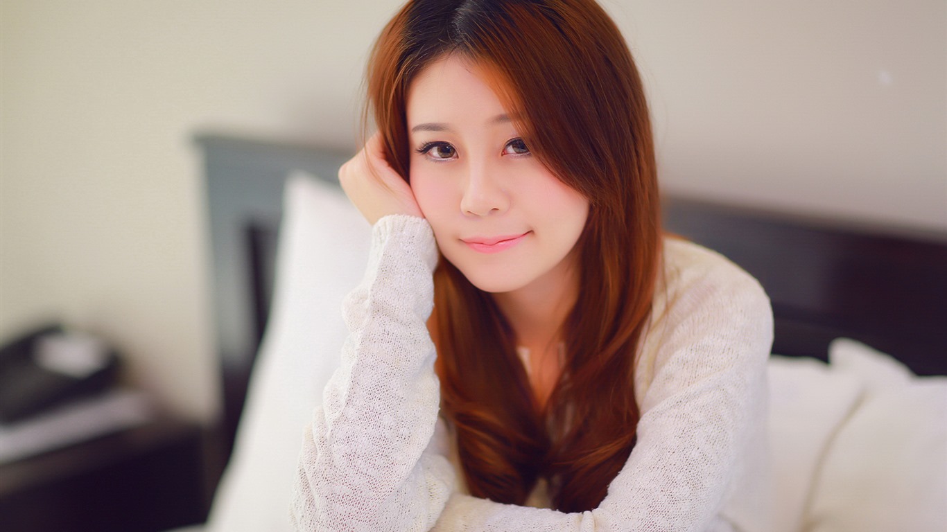 순수하고 사랑스러운 젊은 아시아 여자의 HD 월페이퍼 컬렉션 (4) #13 - 1366x768