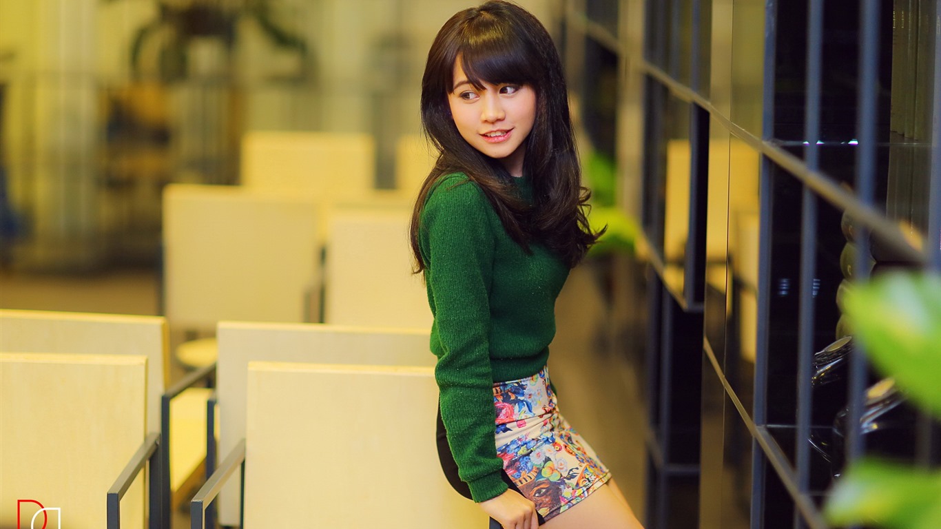 Reine und schöne junge asiatische Mädchen HD-Wallpaper  Kollektion (4) #19 - 1366x768