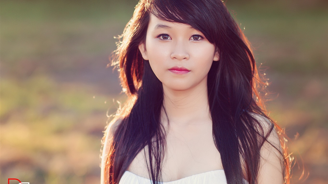 Pure and lovely young Asian girl HD wallpapers collection (4) #25 - 1366x768