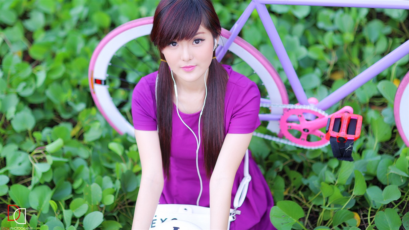 Pure and lovely young Asian girl HD wallpapers collection (5) #34 - 1366x768