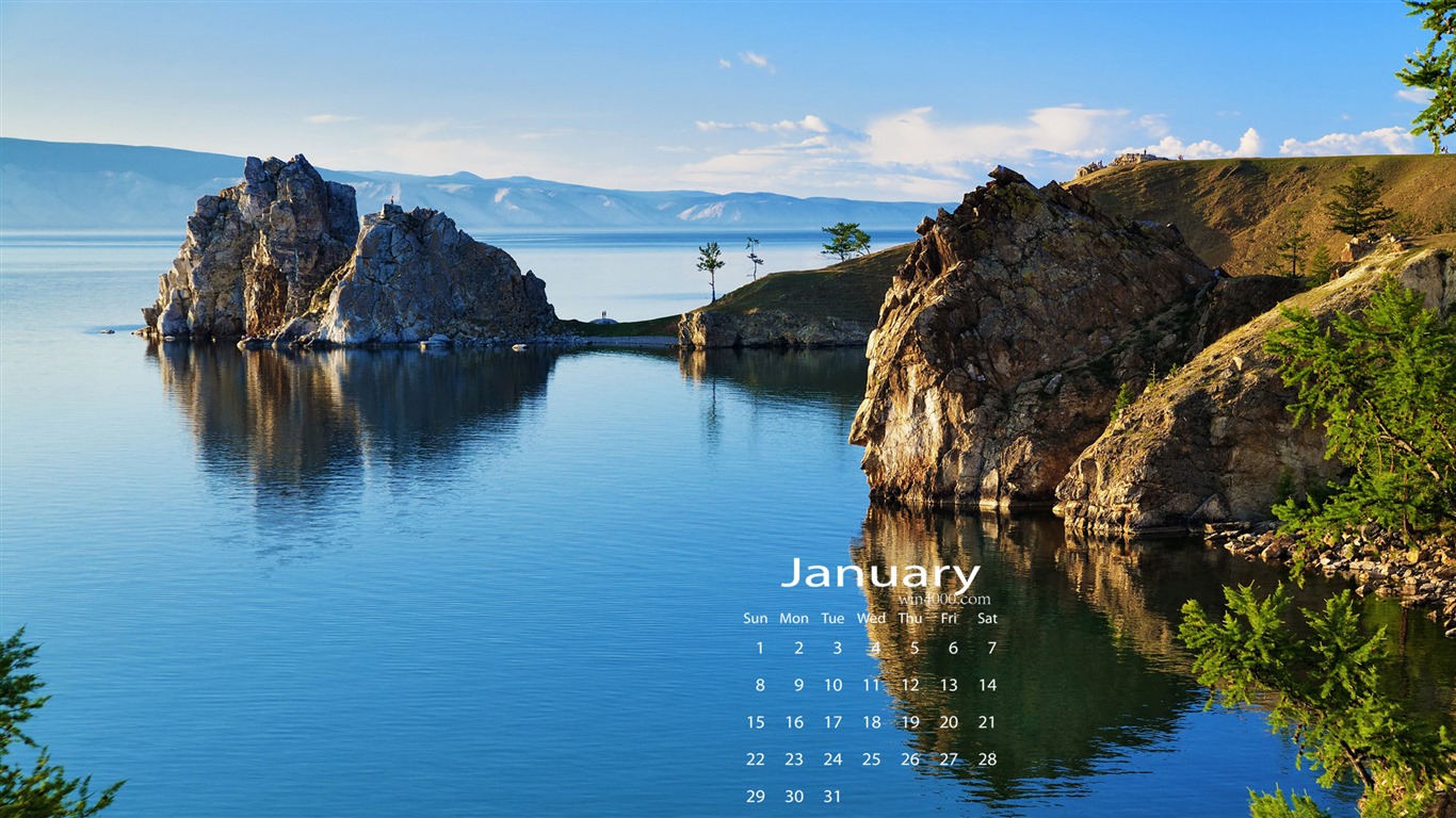 Januar 2017 Kalender Hintergrund (1) #3 - 1366x768