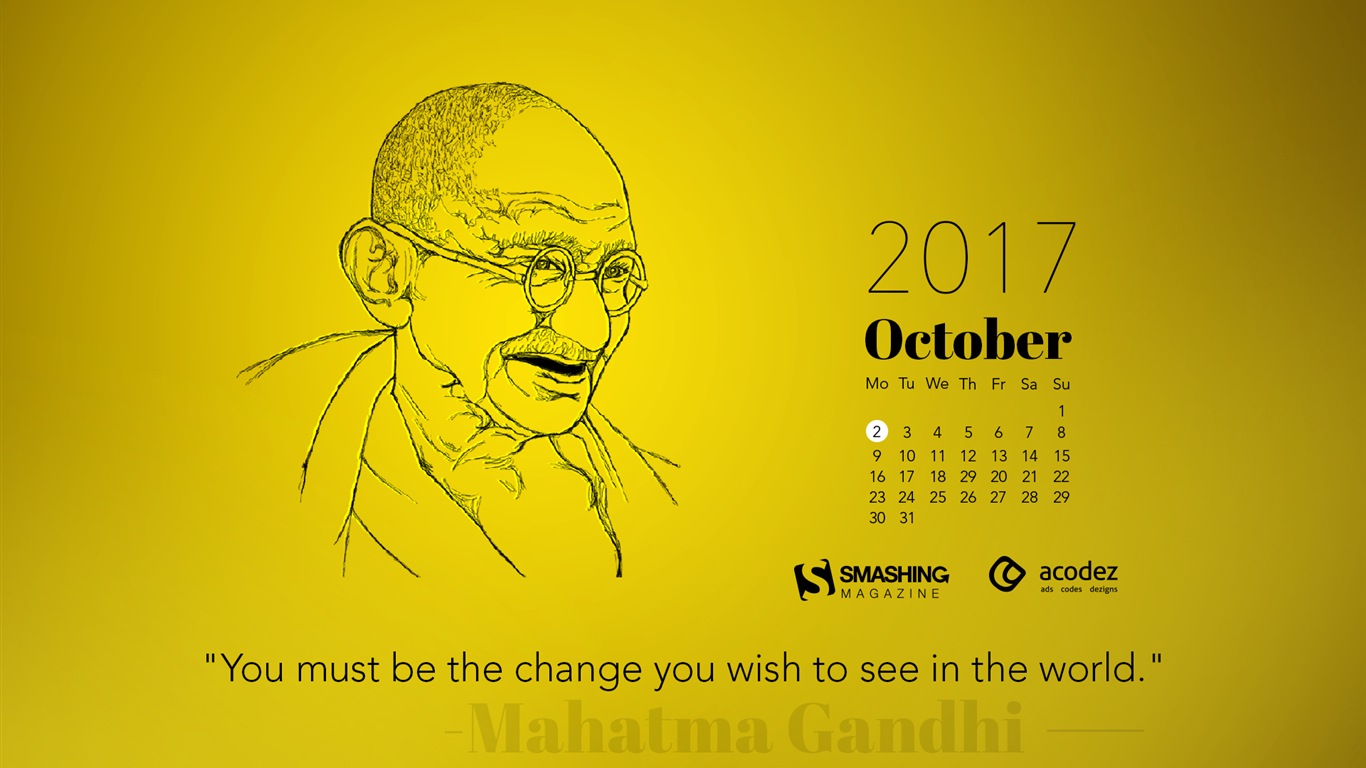 Oktober 2017 Kalender Hintergrundbild #4 - 1366x768