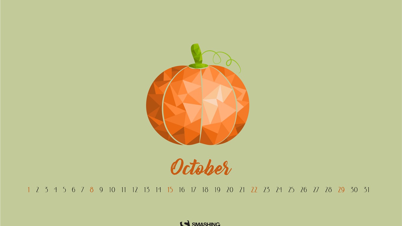 Oktober 2017 Kalender Hintergrundbild #22 - 1366x768