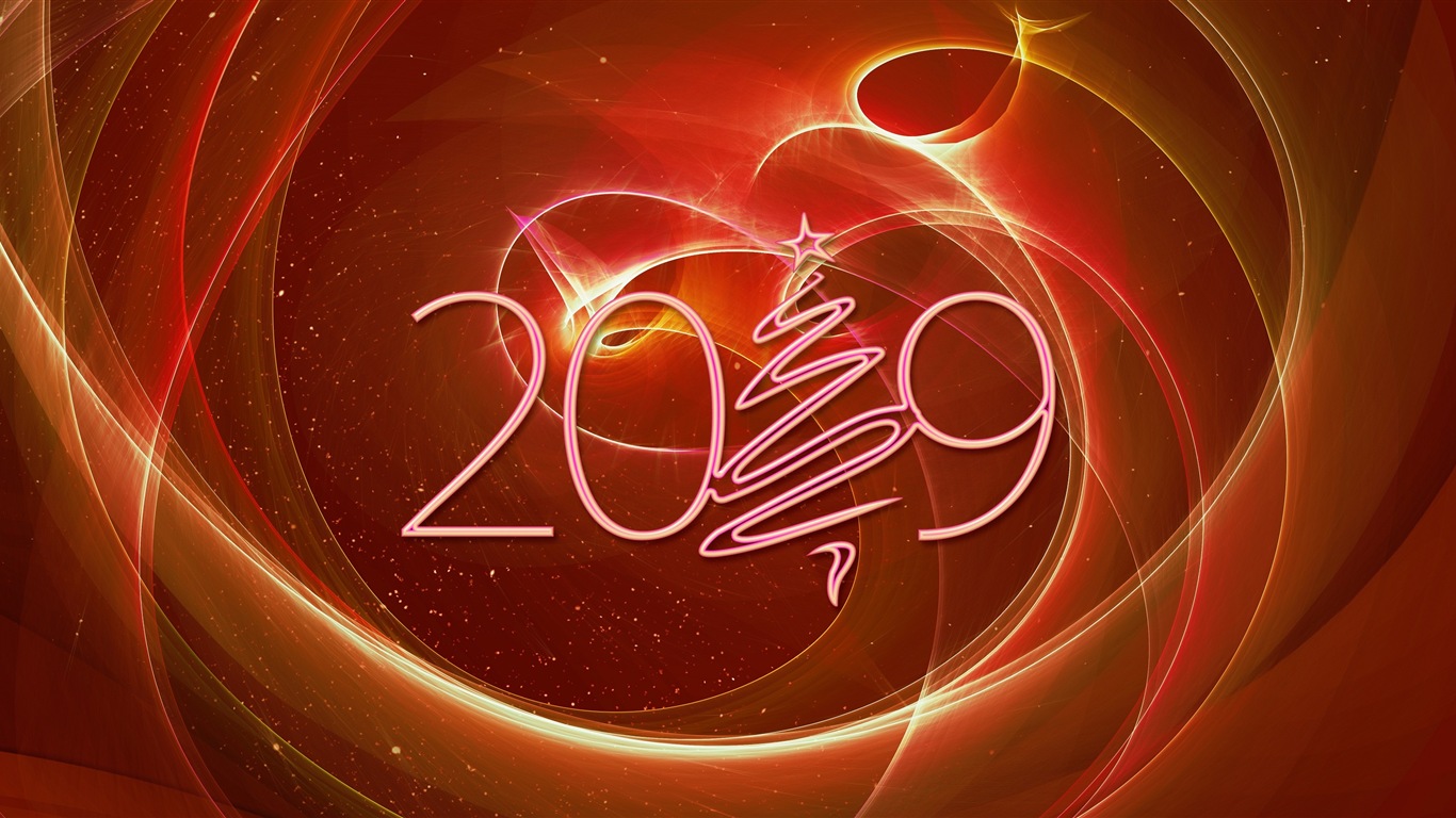 Bonne année 2019 HD fonds d'écran #4 - 1366x768