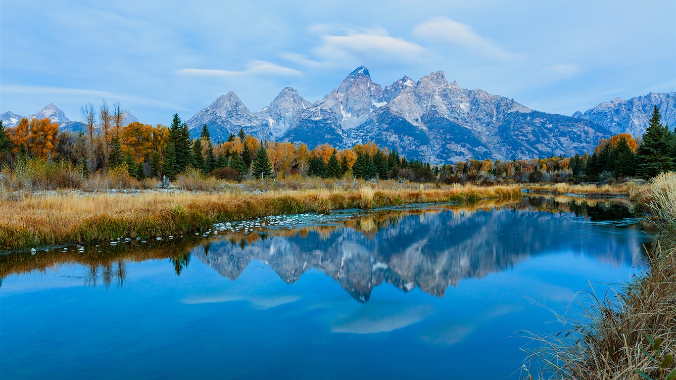 미국 그랜드 Teton 국립 공원 자연 풍경의 HD 월페이퍼 #6 - 1366x768