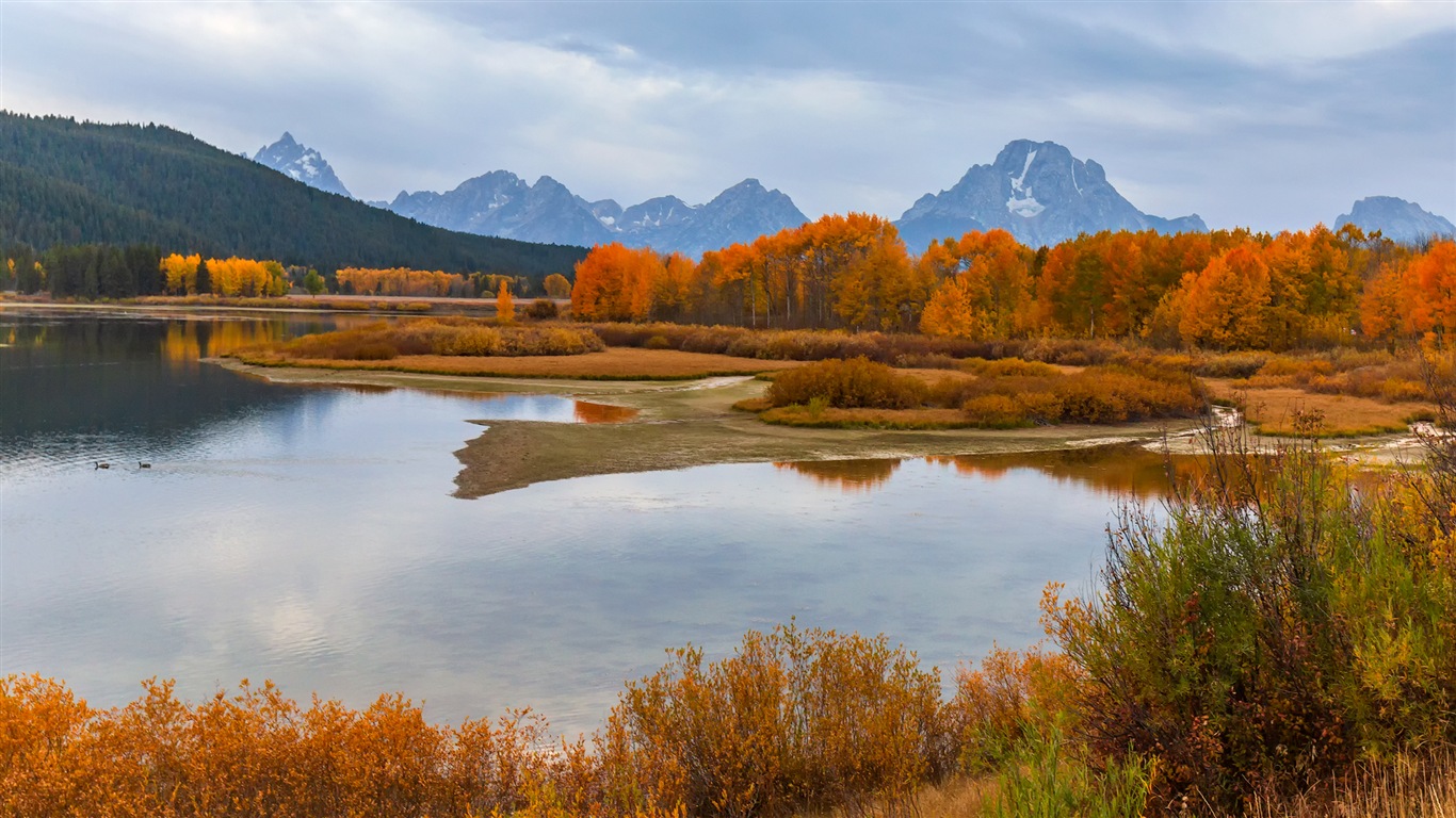 미국 그랜드 Teton 국립 공원 자연 풍경의 HD 월페이퍼 #11 - 1366x768
