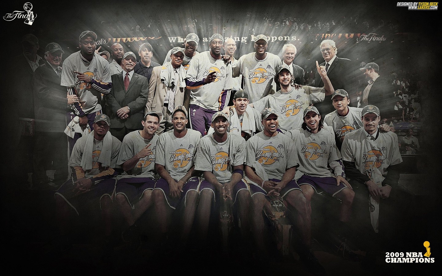 NBA2009总冠军湖人队壁纸2 - 1440x900