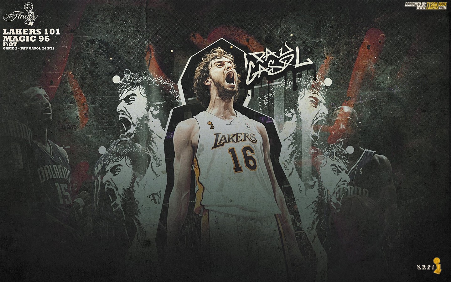 NBA2009总冠军湖人队壁纸12 - 1440x900