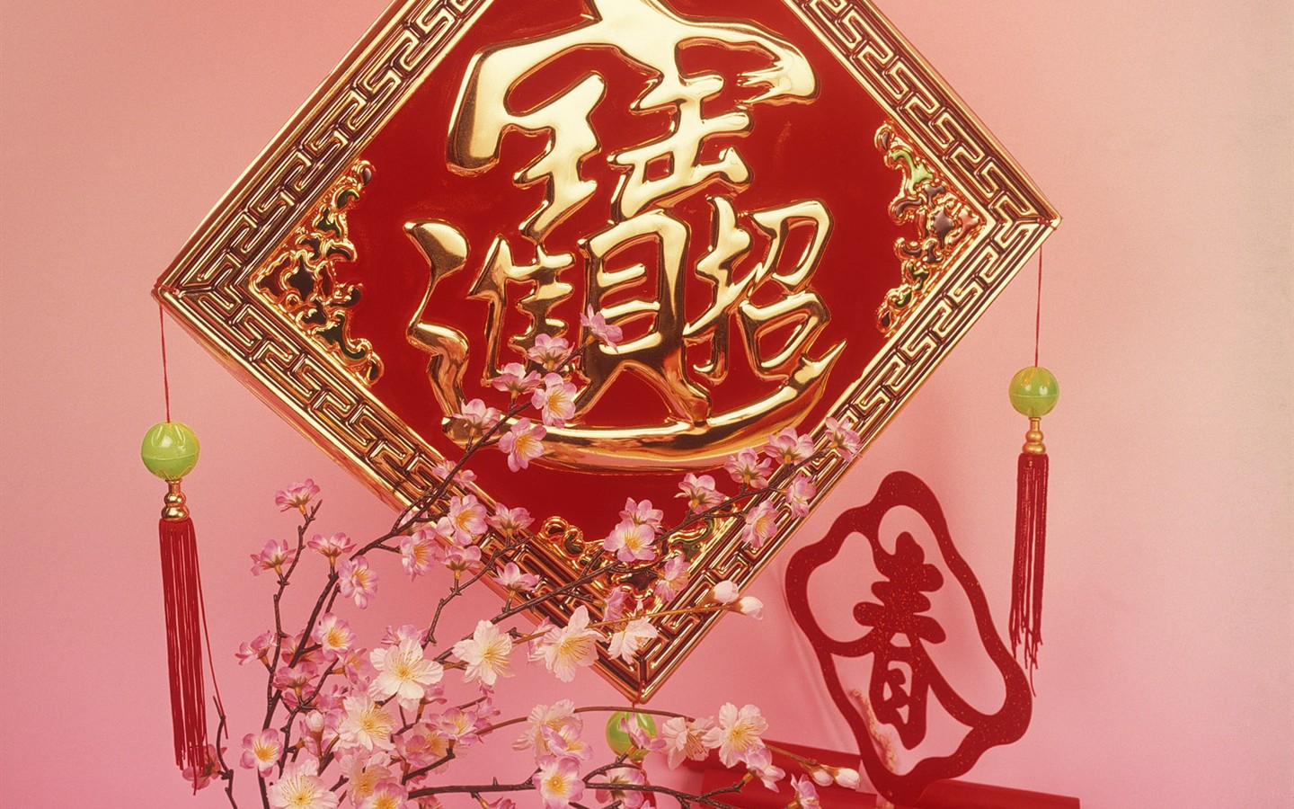 China Wind festliche rote Tapete #26 - 1440x900