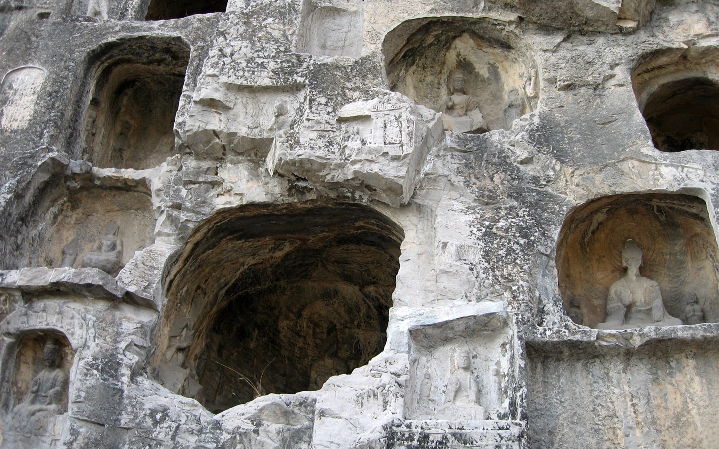 낙양, Longmen의 Grottoes는 배경 화면 #17 - 1440x900