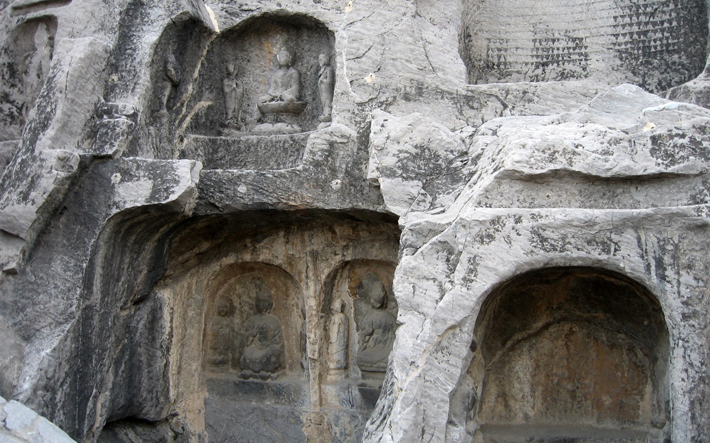 낙양, Longmen의 Grottoes는 배경 화면 #32 - 1440x900