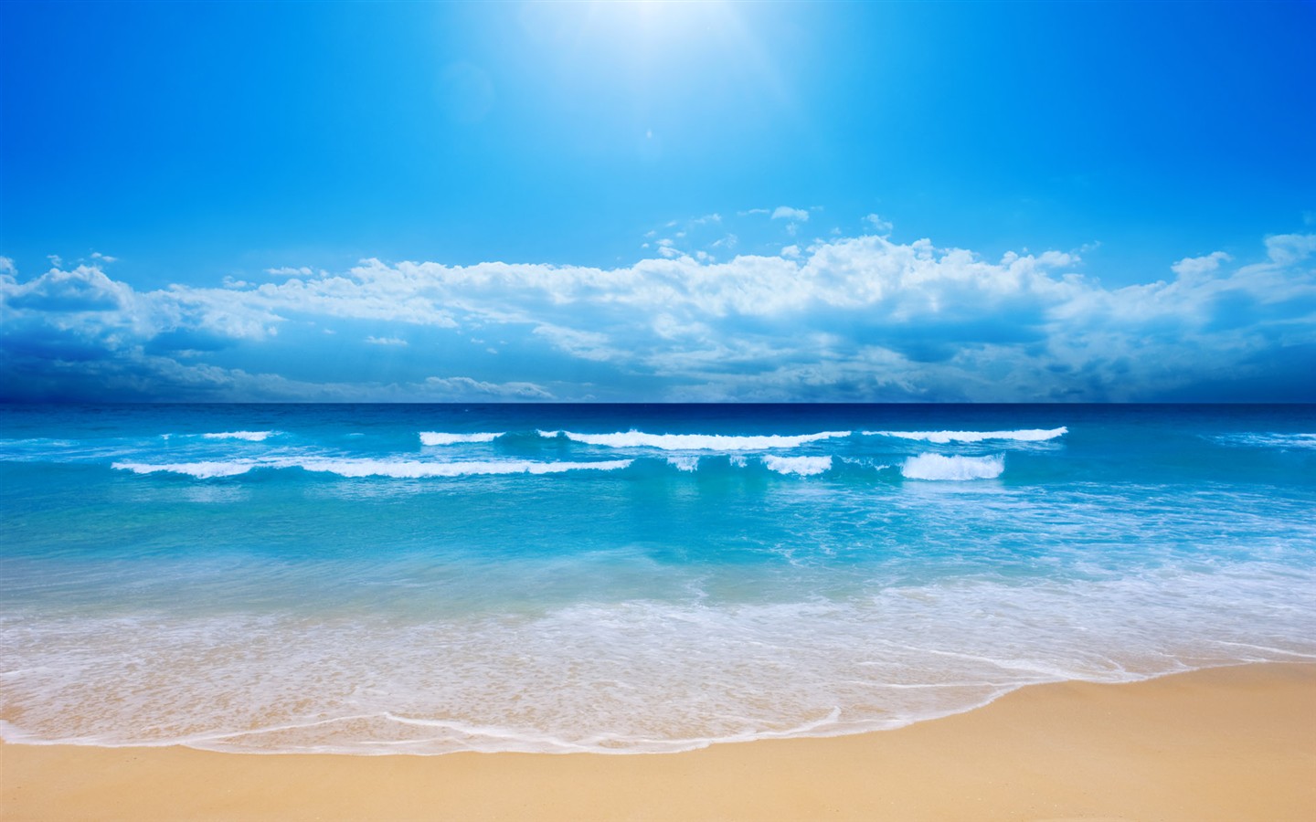 아름다운 해변의 풍경의 HD 배경 화면 #39 - 1440x900