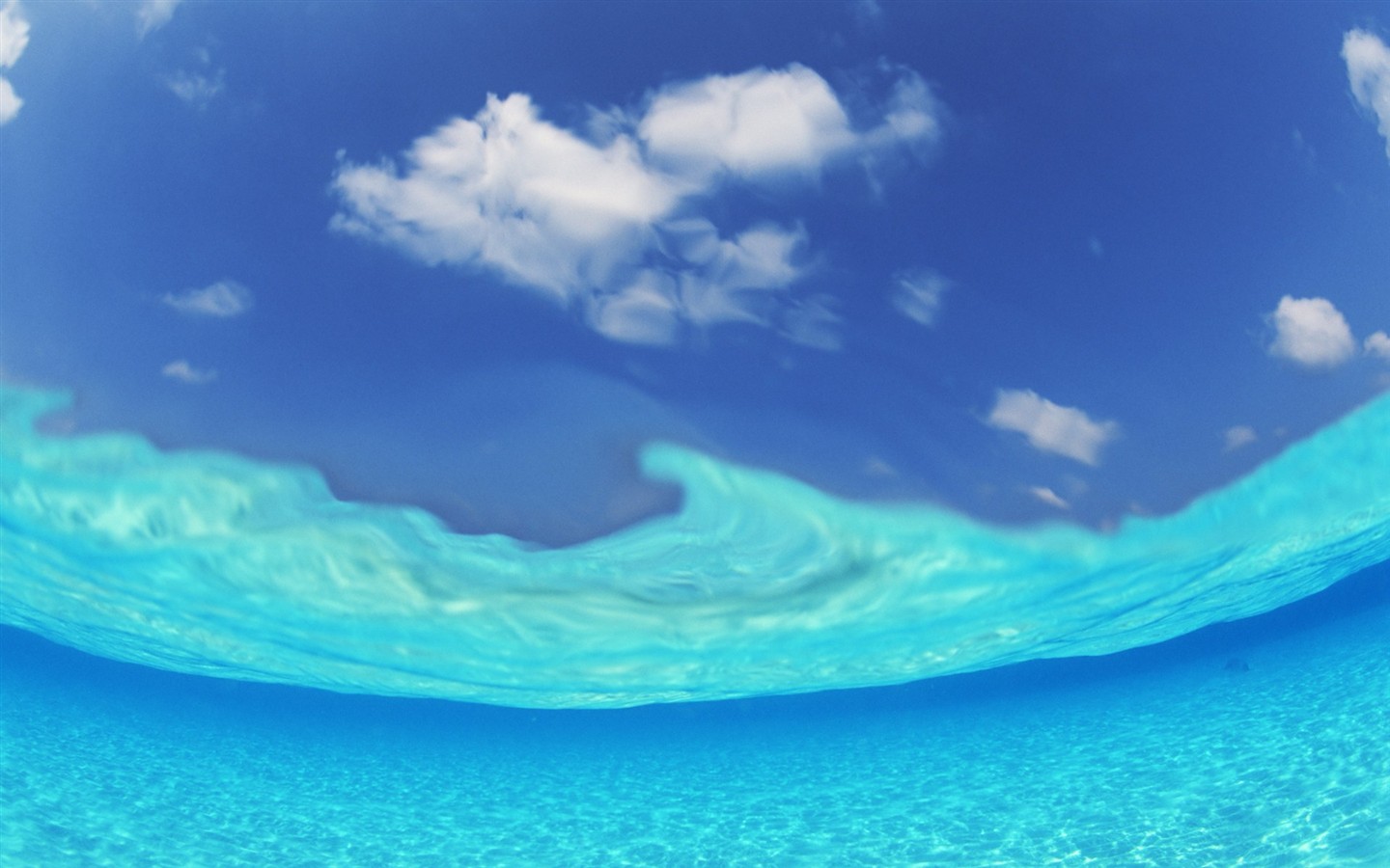 Maledivy vody a modrou oblohu #25 - 1440x900