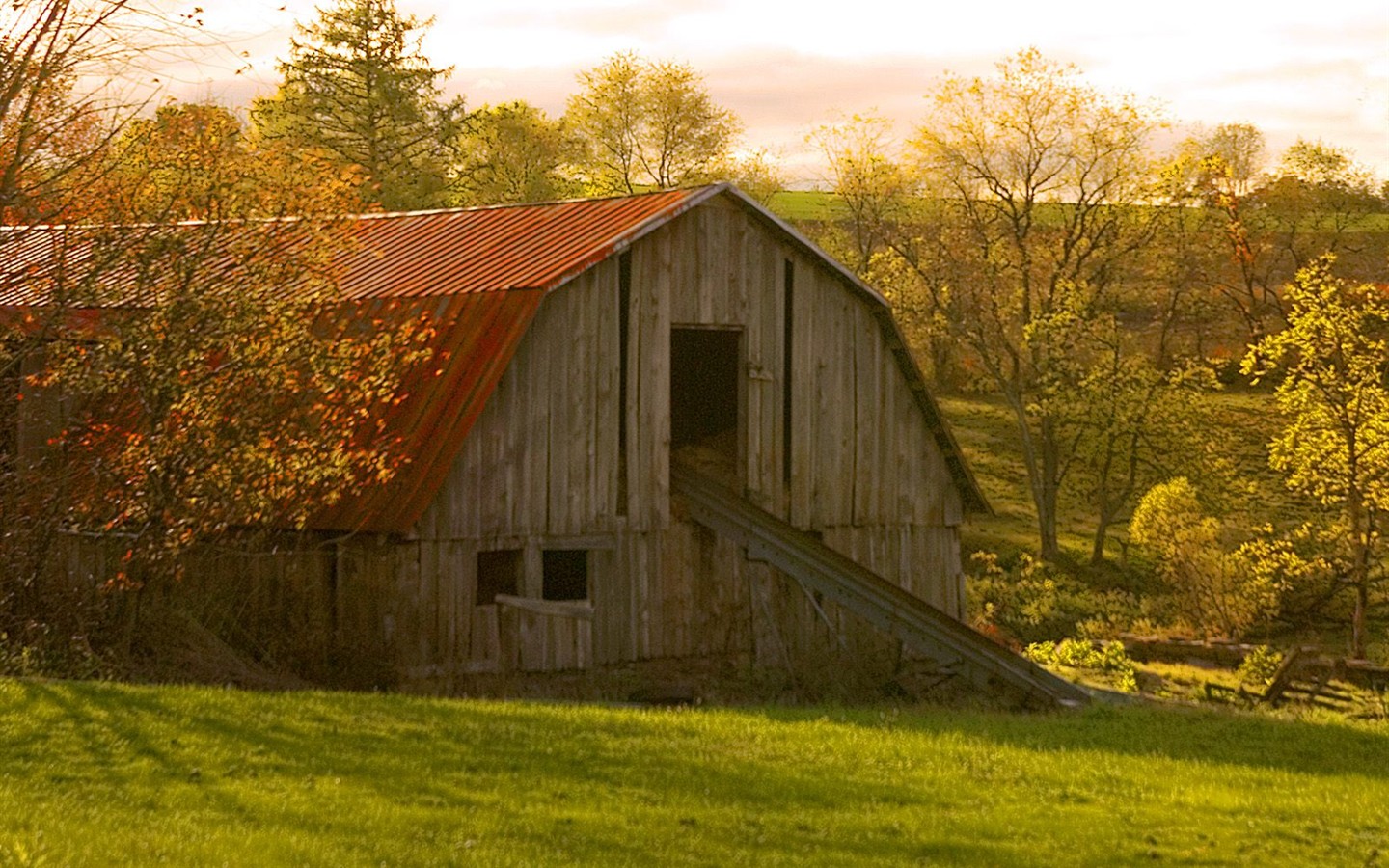 Dickes Herbstlandschaft Tapete #1 - 1440x900