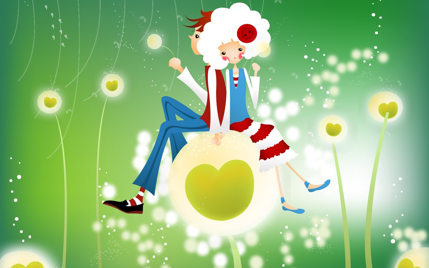 Button girl wallpaper illustrator #1 - 1440x900