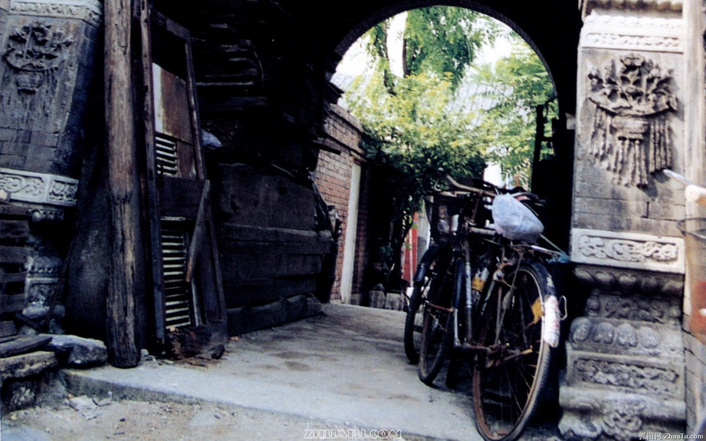 Antiguo vida Hutong de fotos antiguas fondo de pantalla #12 - 1440x900