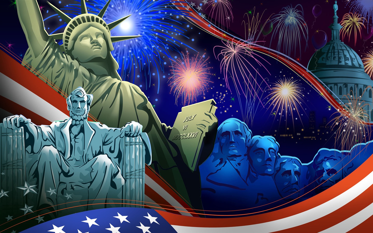 美国独立日主题壁纸19 - 1440x900