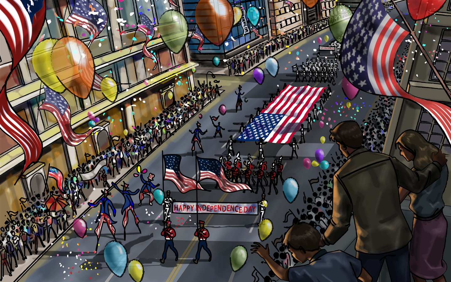 U. S. Den nezávislosti téma wallpaper #21 - 1440x900