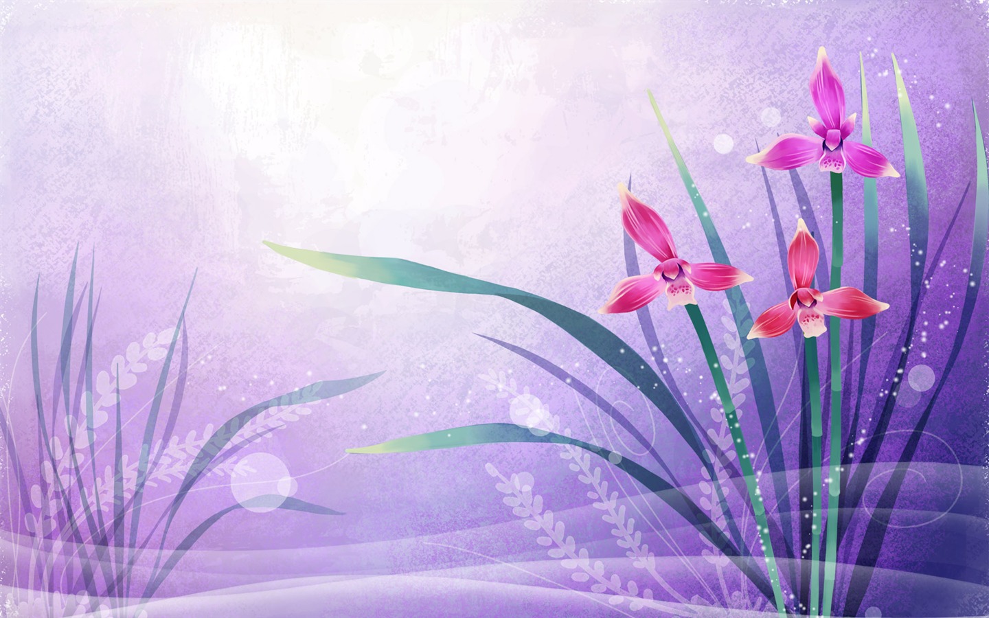 바탕 화면 합성 다채로운 꽃 #37 - 1440x900
