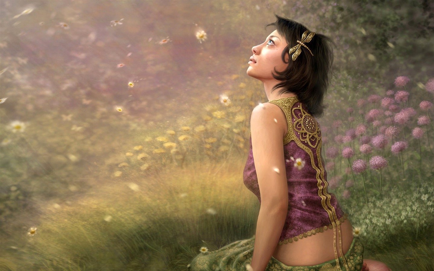 Beautiful women wallpaper fantasy illustrator #3 - 1440x900