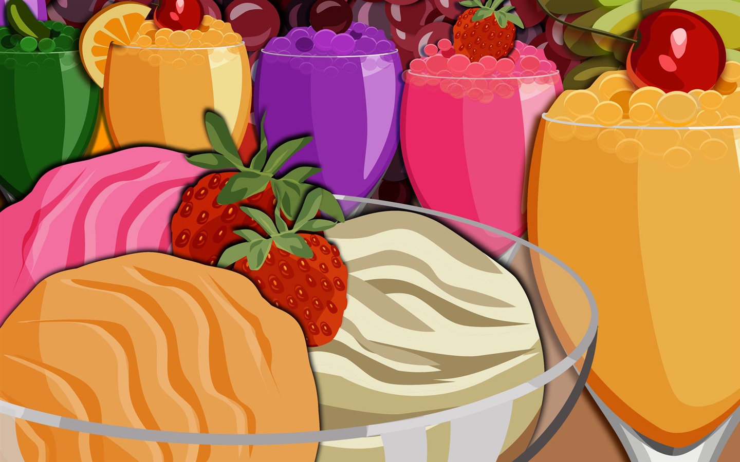 다채로운 음식 배경 화면 #30 - 1440x900