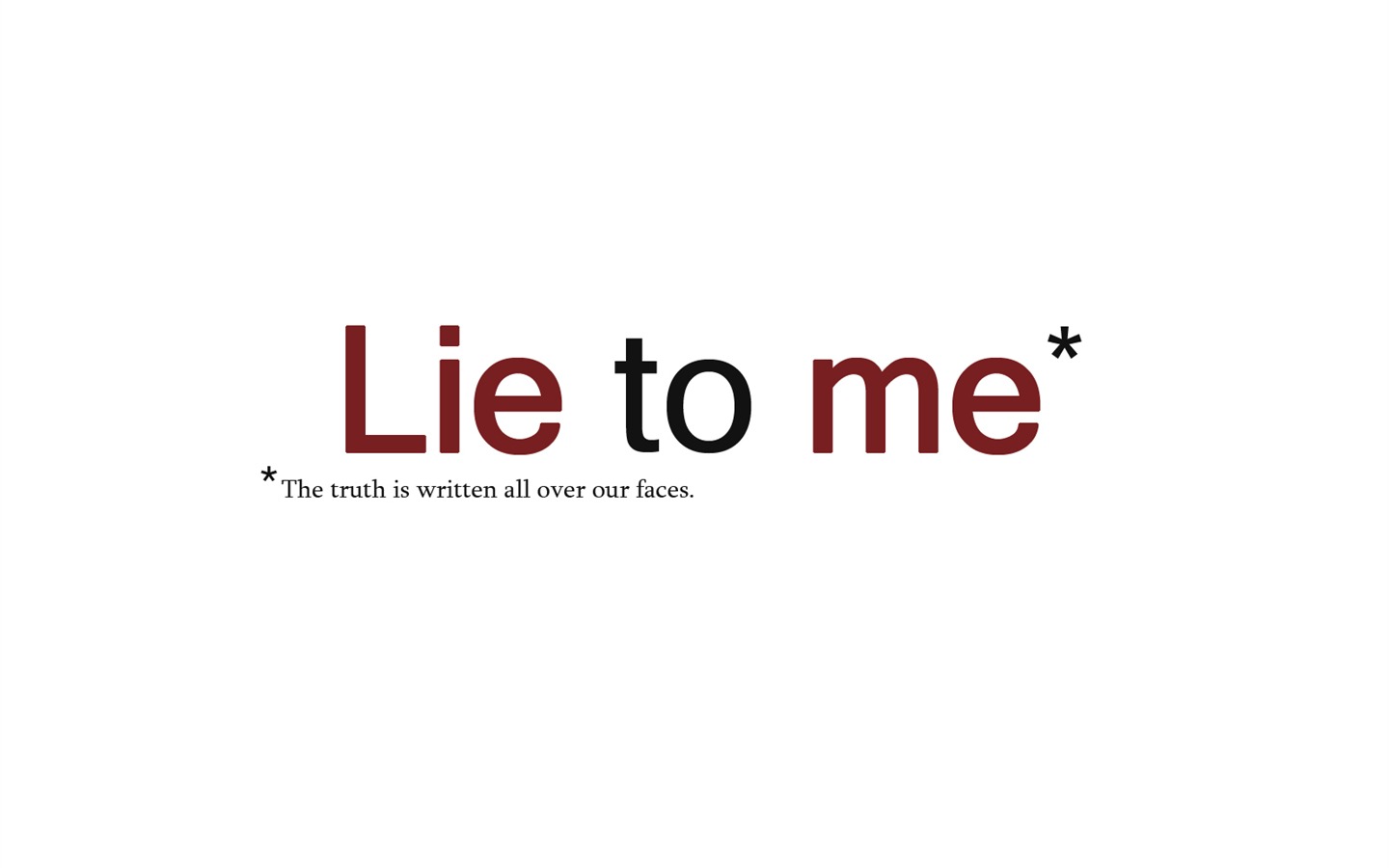 Lie to me Film Wallpaper #6 - 1440x900