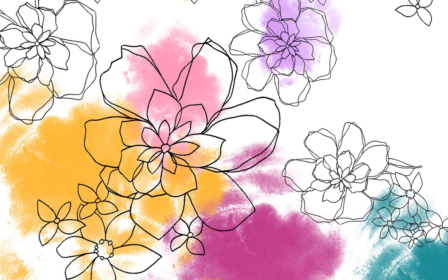 Floral wallpaper illustration design #5 - 1440x900