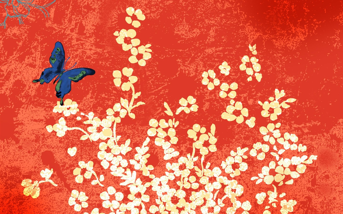 花卉图案插画设计壁纸23 - 1440x900