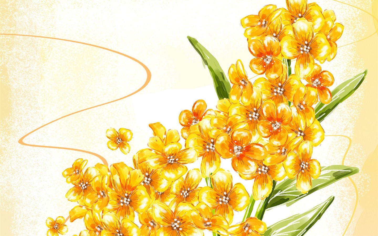 Floral wallpaper illustration design #28 - 1440x900