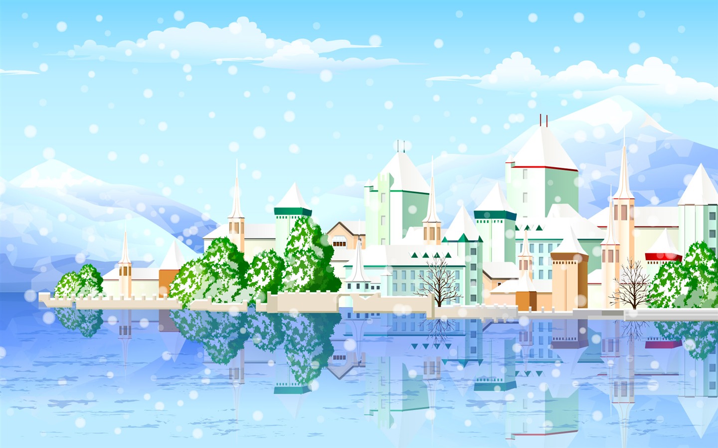 Vector Scenery Collection Wallpapers (1) #7 - 1440x900