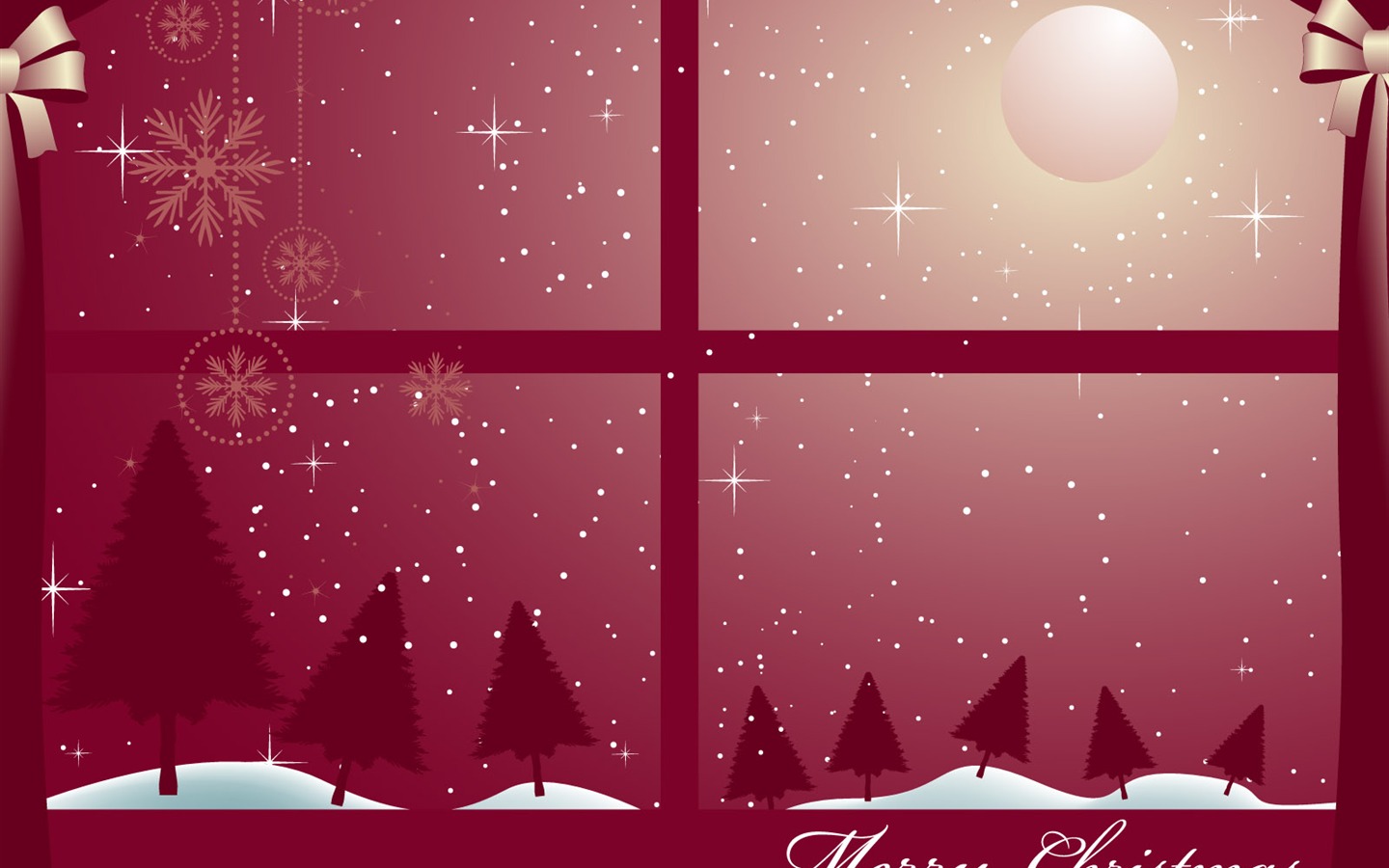 Christmas landscaping series wallpaper (20) #9 - 1440x900