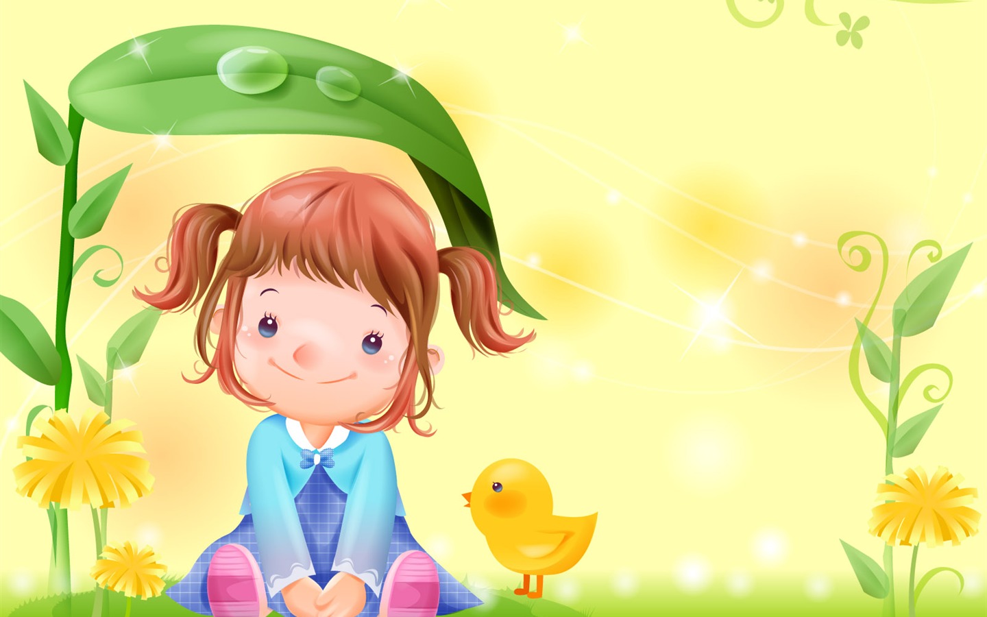 Vector happy childhood Wallpaper (1) #16 - 1440x900