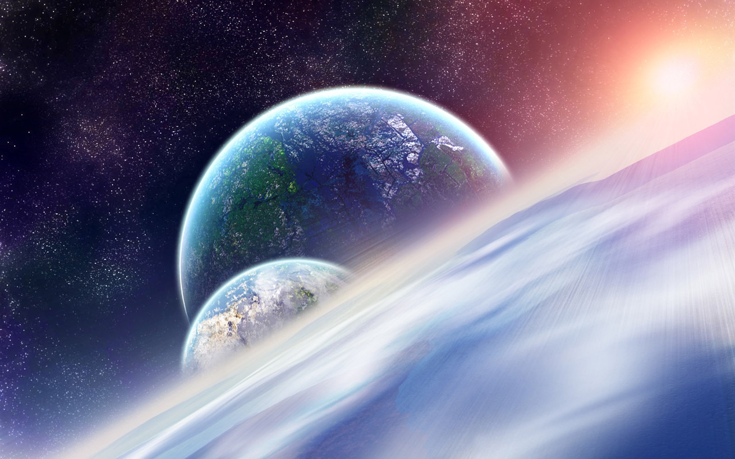 무한한 우주, 아름다운 별 배경 화면 #40 - 1440x900