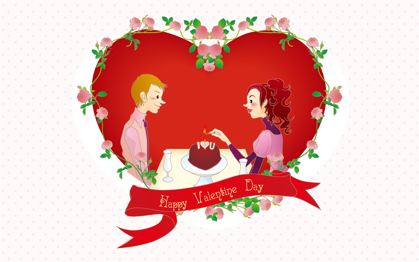 발렌타인데이 사랑의 테마 배경 화면 (2) #16 - 1440x900