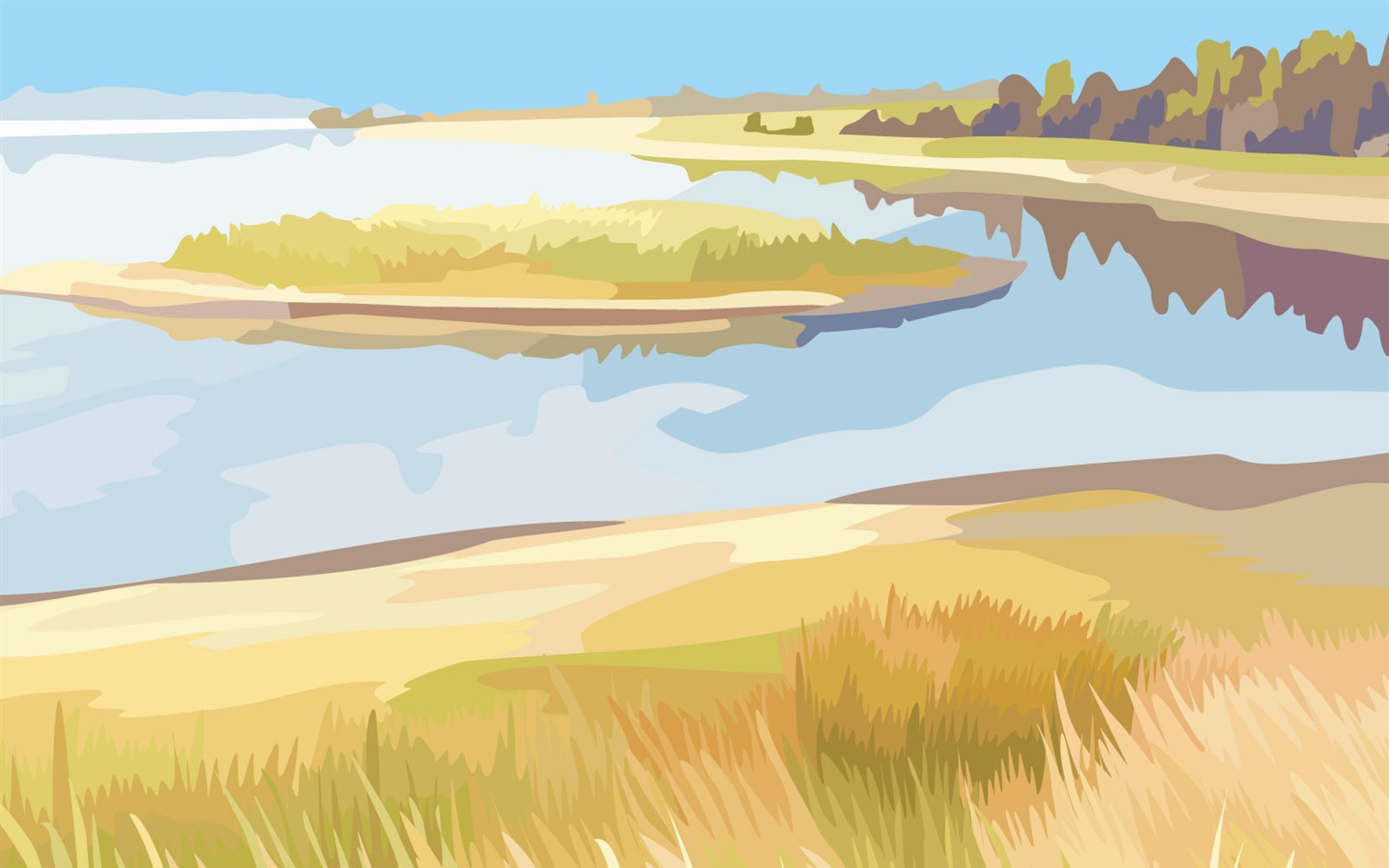 Fonds d'écran paysages Vector (3) #19 - 1440x900