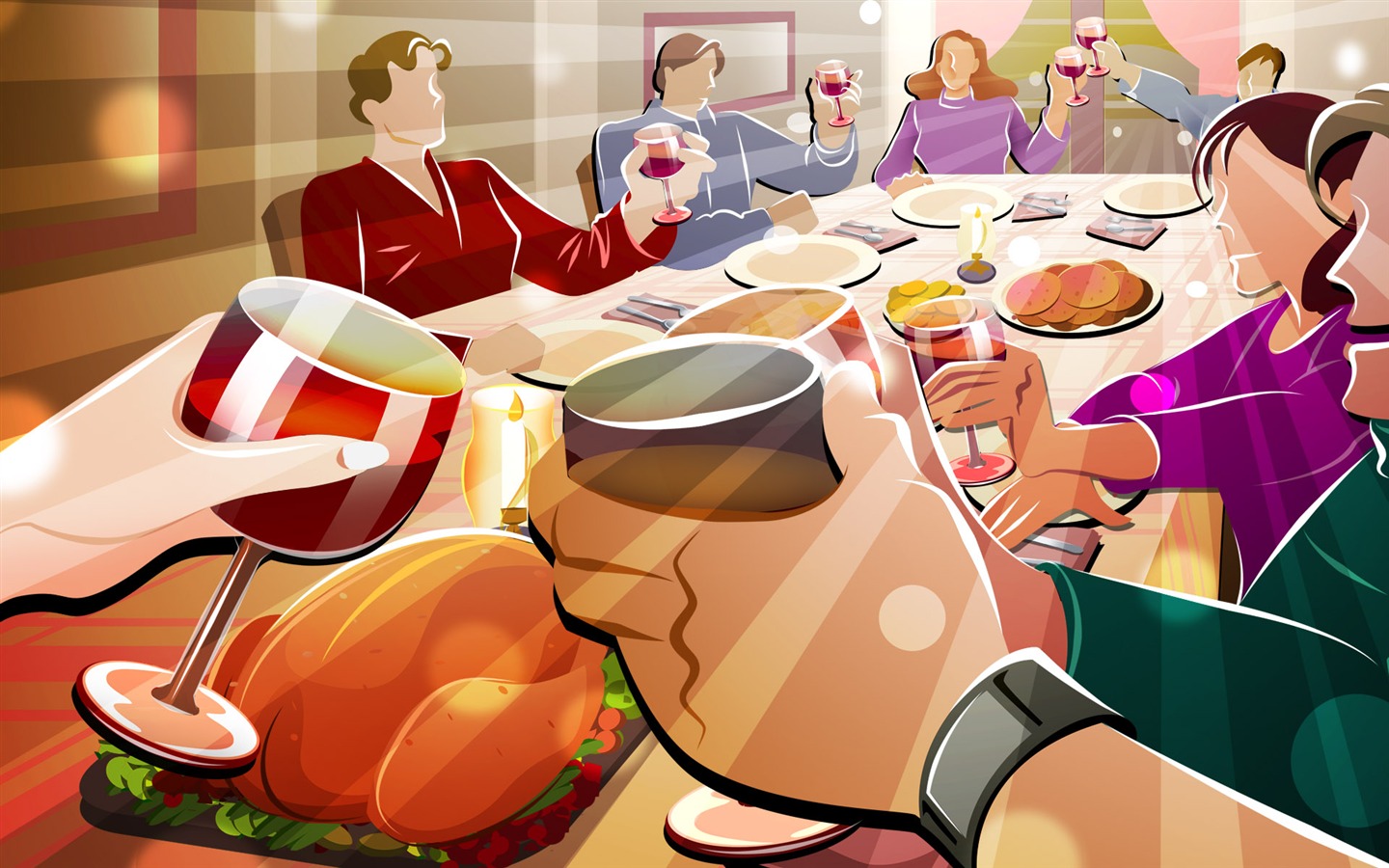 Thanksgiving theme wallpaper (3) #6 - 1440x900