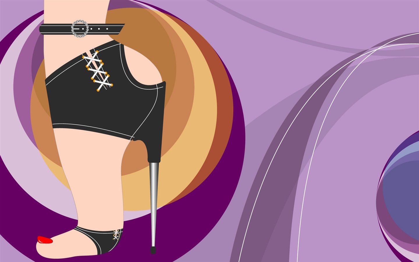 Vector urban women wallpaper (2) #8 - 1440x900