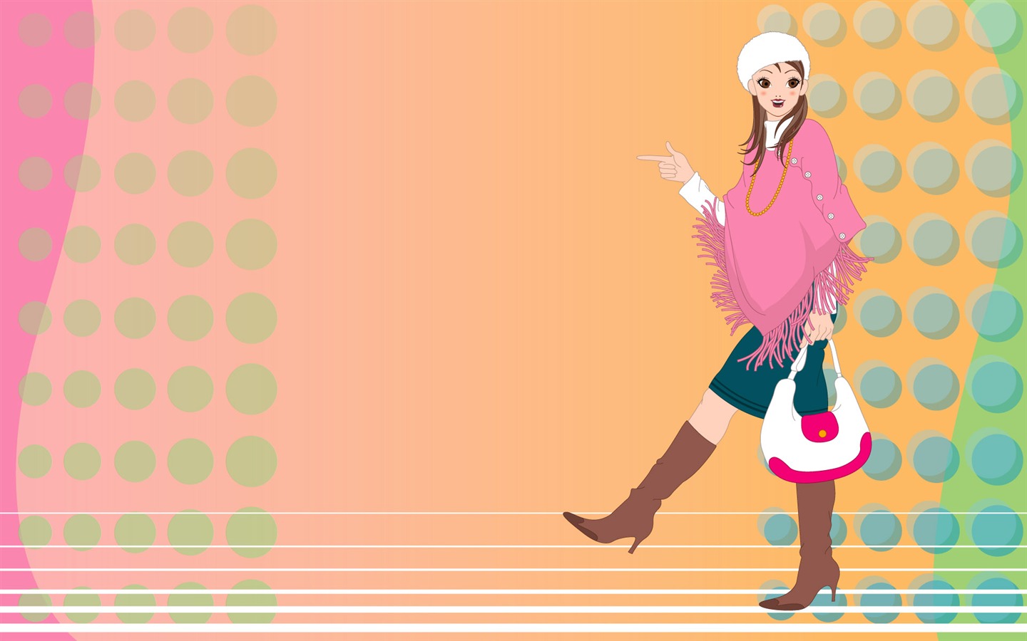 Vector urban women wallpaper (2) #13 - 1440x900